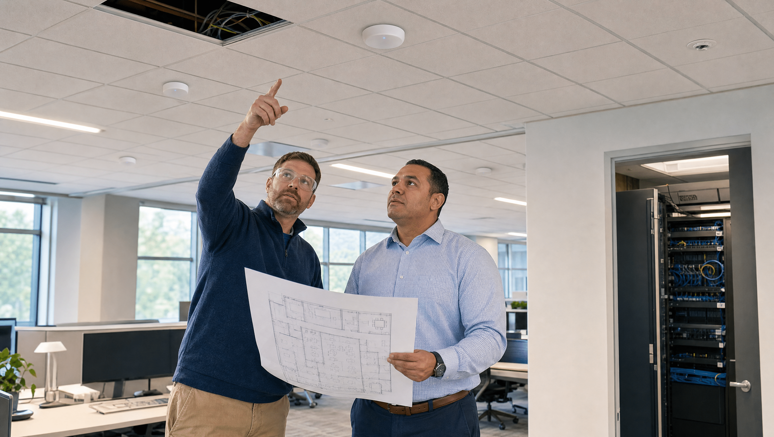 Planning Network Cabling for New Wireless Access Points in an Existing Office